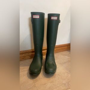 Hunter Green Rain Boots
